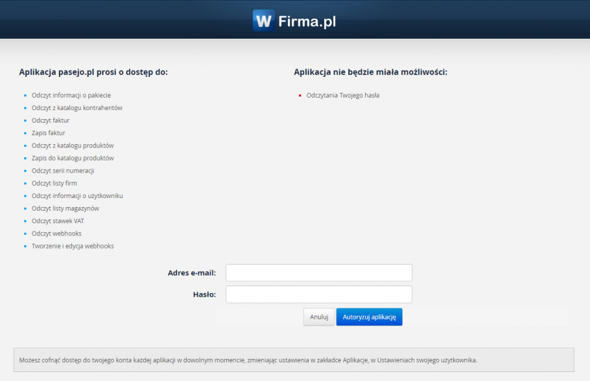 Integracja wFirma.pl
